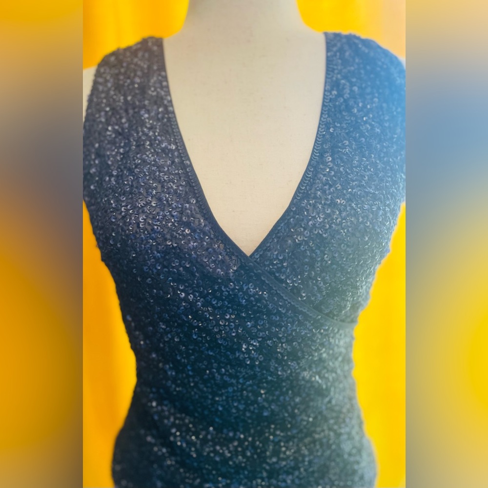 Rene Lezard Sequin Sleeveless Top